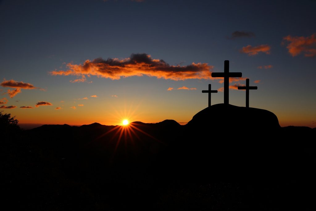 crosses at dawn